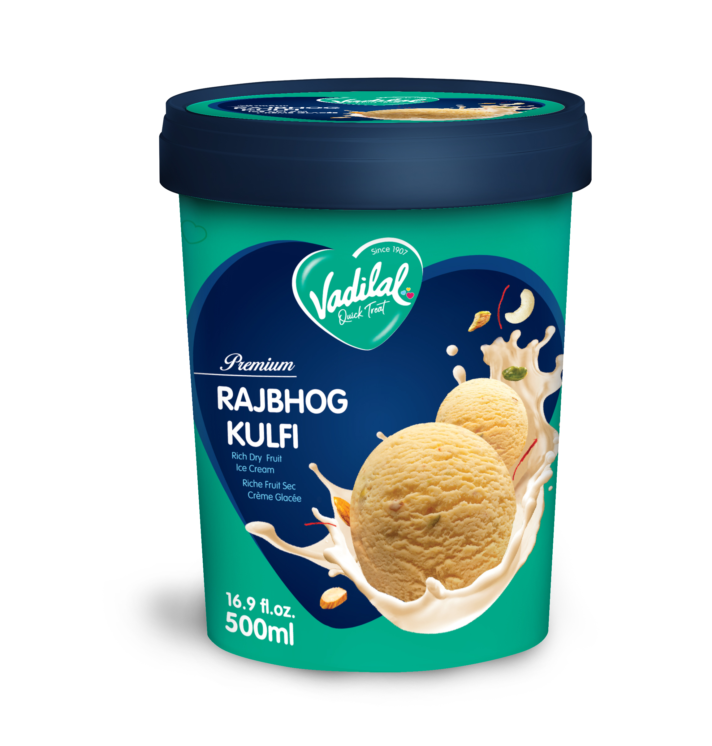 Vadilal Rajbhog Kulfi Ice Cream - 500 ML