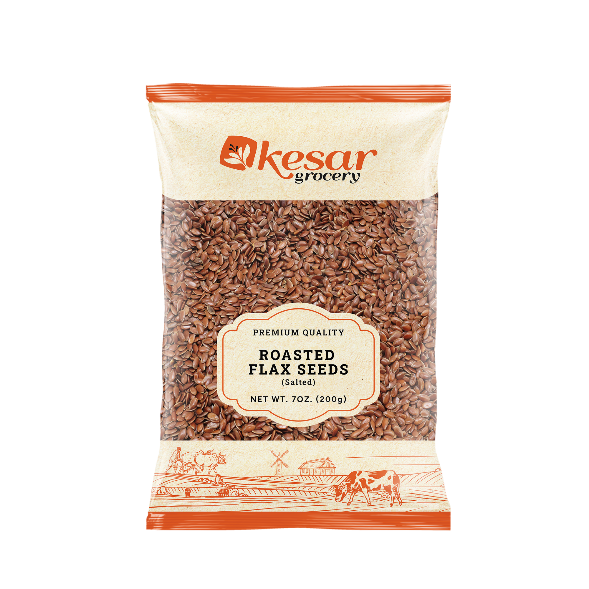 Kesar Roasted Flax Seeds, Salted, 7OZ (200g)