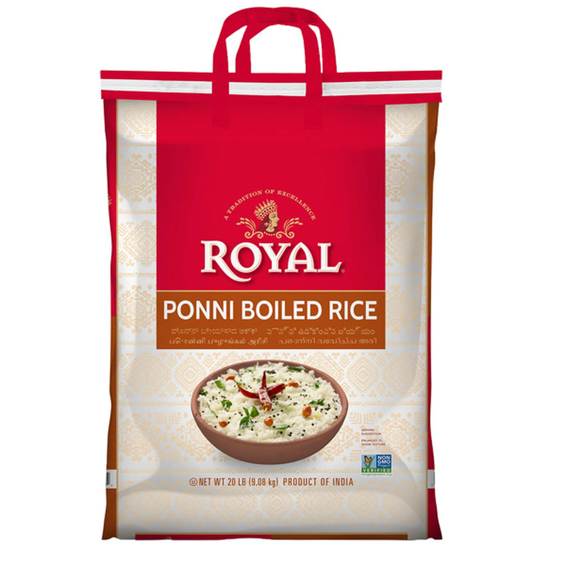 Royal Ponni Boiled Rice - 20 Lb (9.07 Kg)