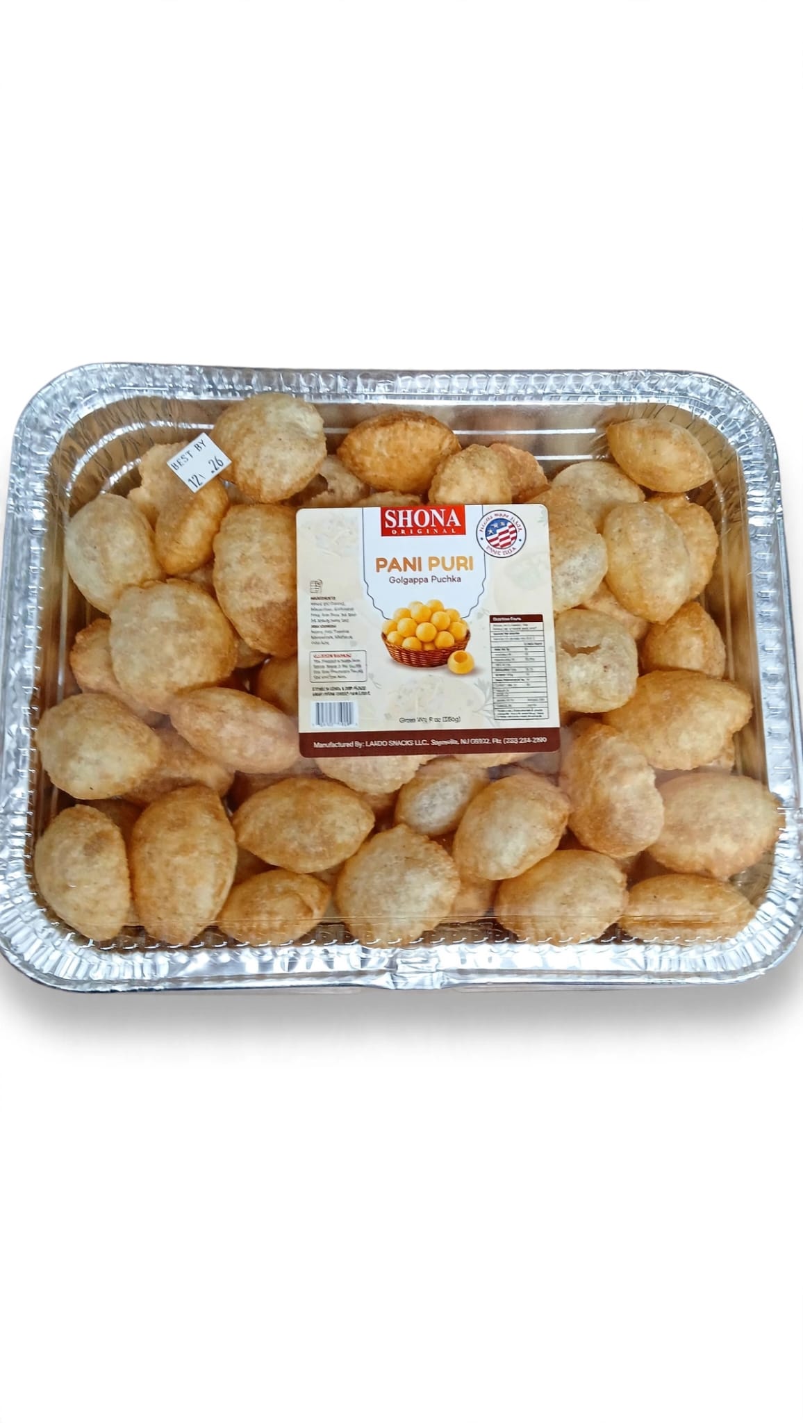 Shona Pani Puri Trey - 256 Gm (70-80 Pcs)