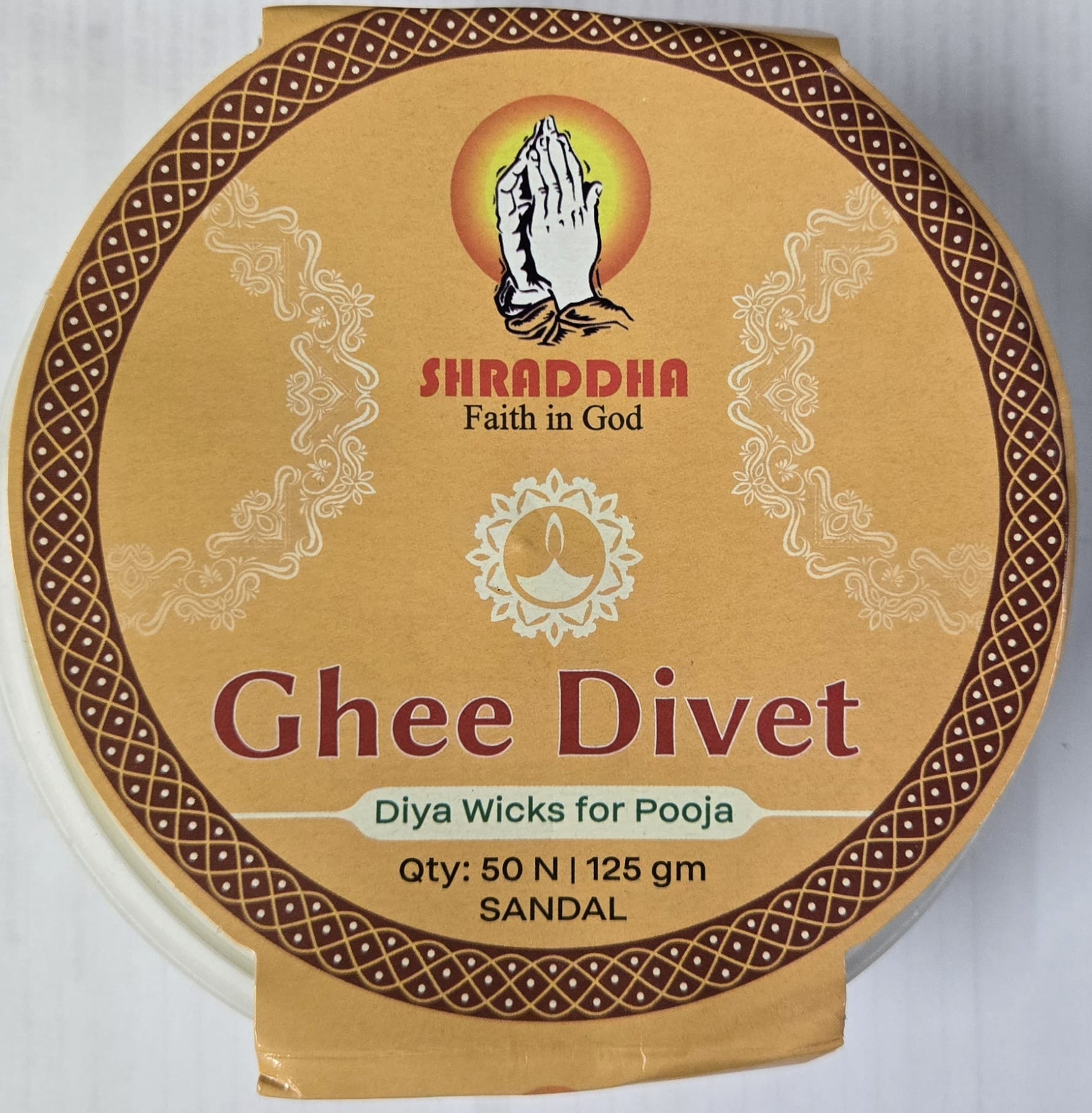Shraddha Ghee Diya (Sandal) - 125 Gm (50 Pcs)