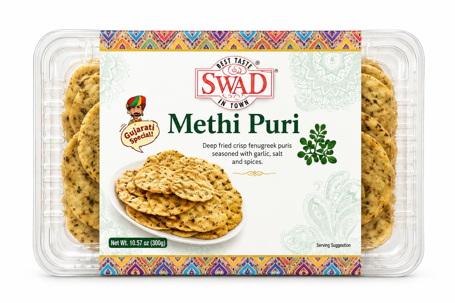Swad Methi Puri - 10.57 Oz (300 Gm)