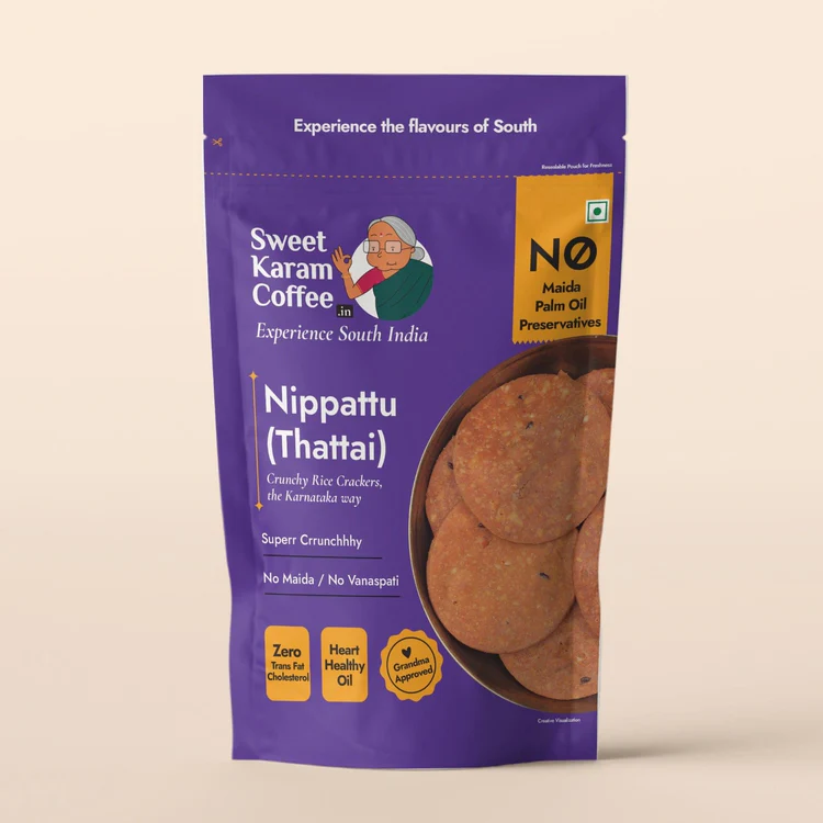 Sweet Karam Coffee (SKC) Nippaattu (Thattai) - 180 Gm Sweet Karam Coffee (SKC) Nippaattu (Thattai) - 180 Gm
