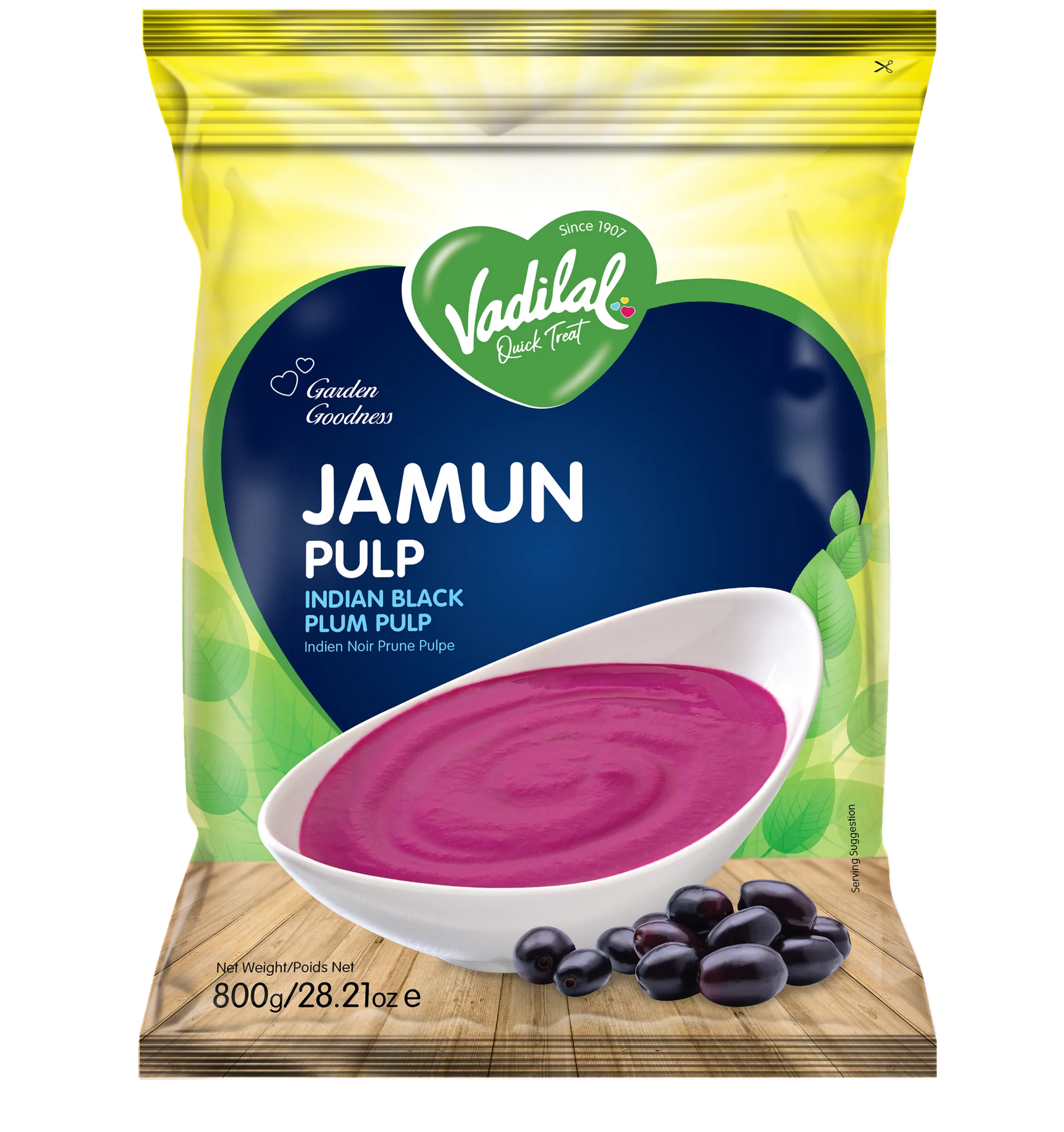 Vadilal Frozen Jamun Pulp - 28 Oz (800 Gm)