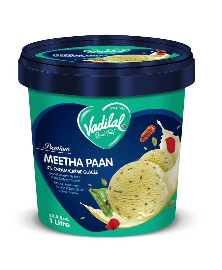 Vadilal Meetha Paan Ice Cream - 1 Ltr