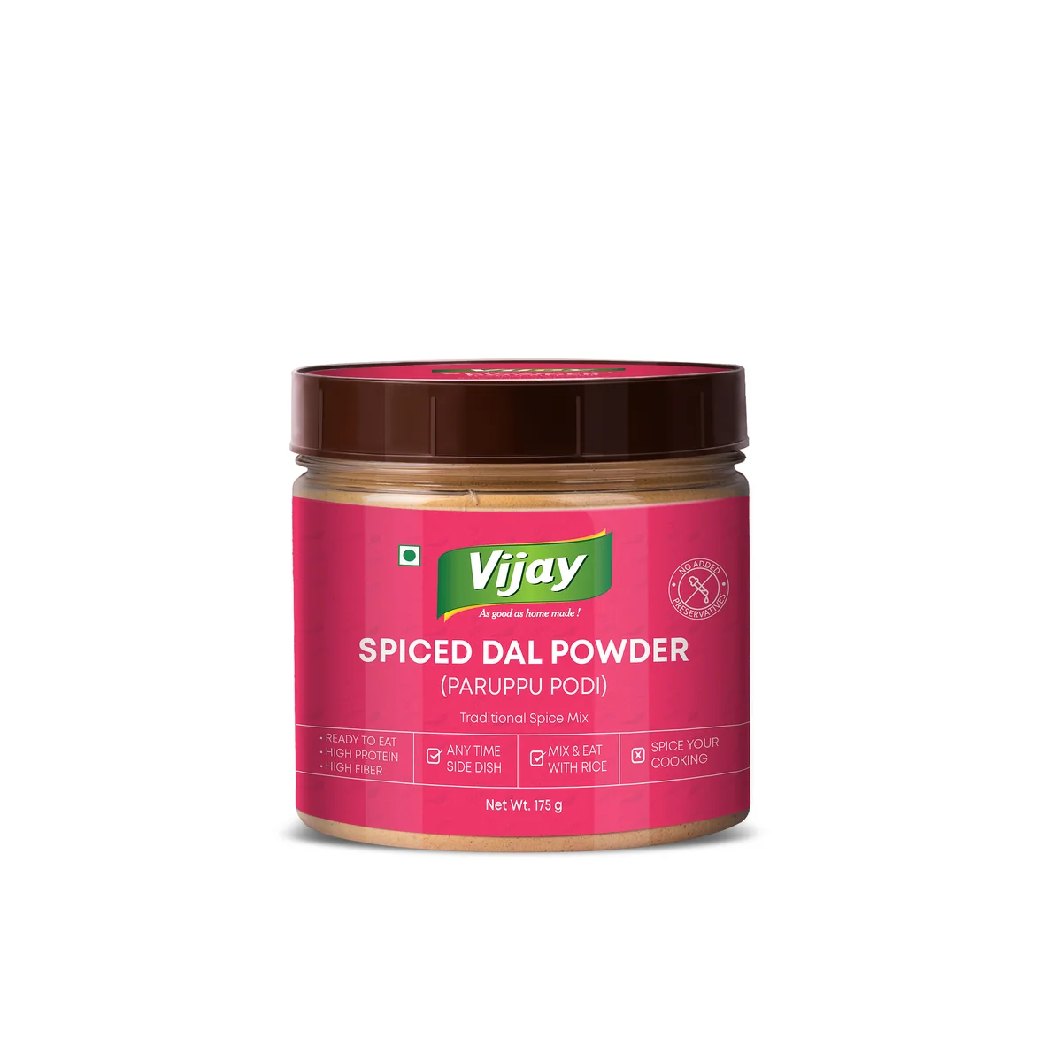 Vijay Spiced Dal (Paruppu Podi) Powder  - 175 Gm