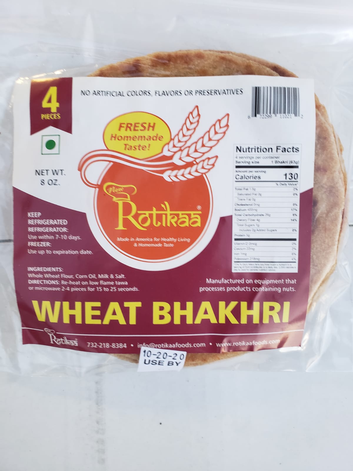 Rotikaa Wheat bhakhri 4 Pcs