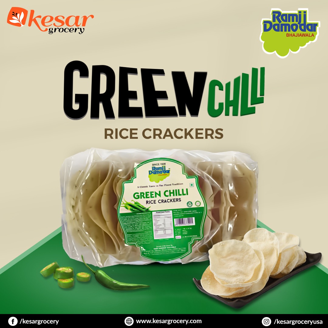Green Chilli Rice Cracker, Khichiya 500 Gm