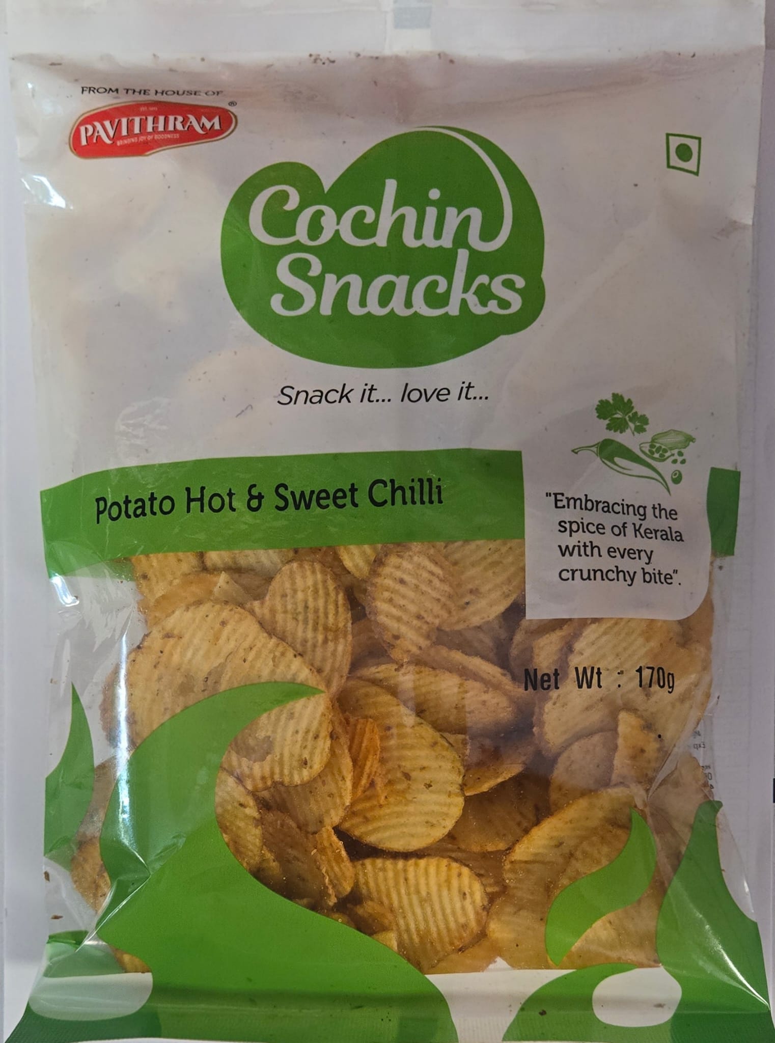 Cochin Potato Chips (Hot & Sweet Chilli) - 6 Oz (170 Gm)