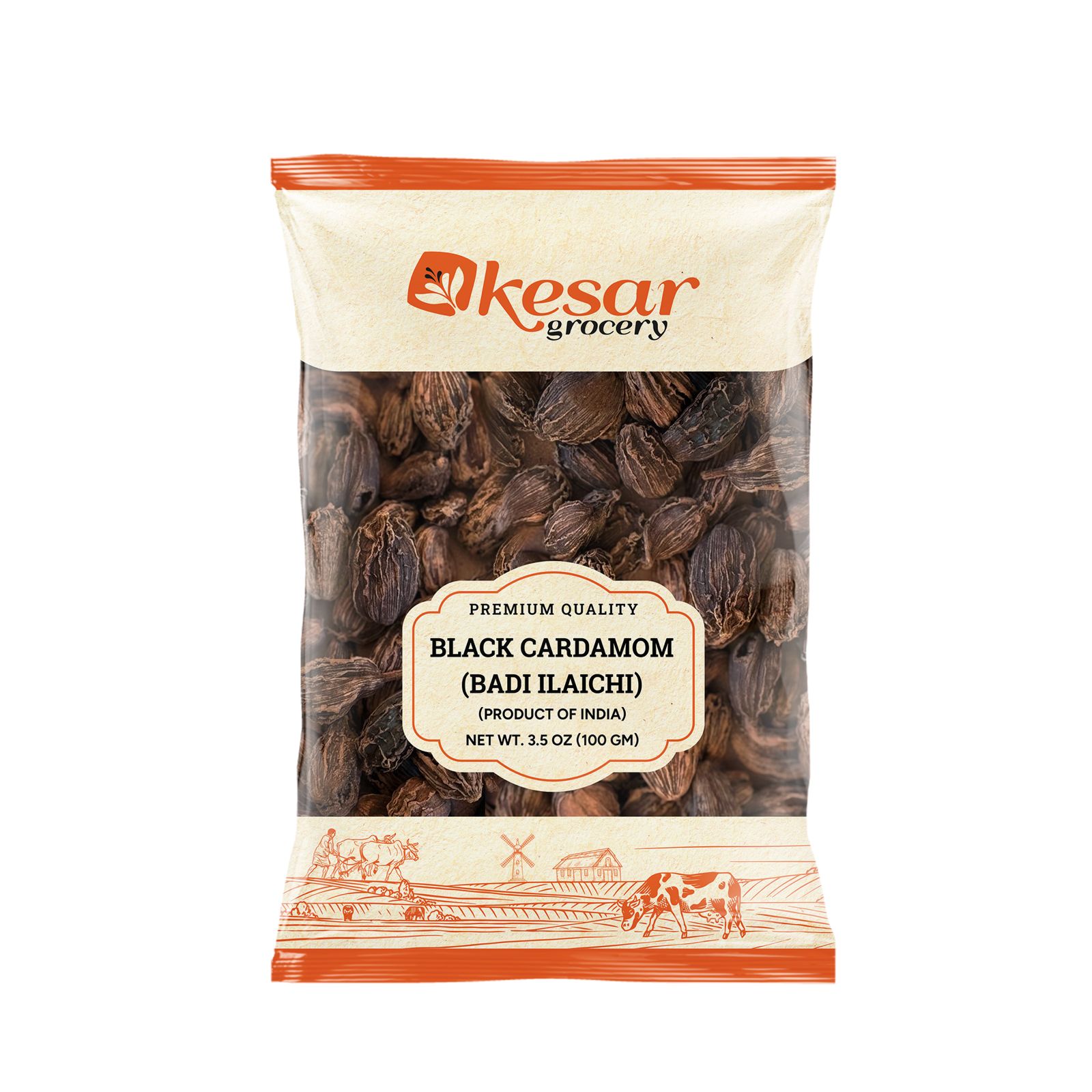 Kesar Black Cardamom - 3.5 Oz (100 Gm)