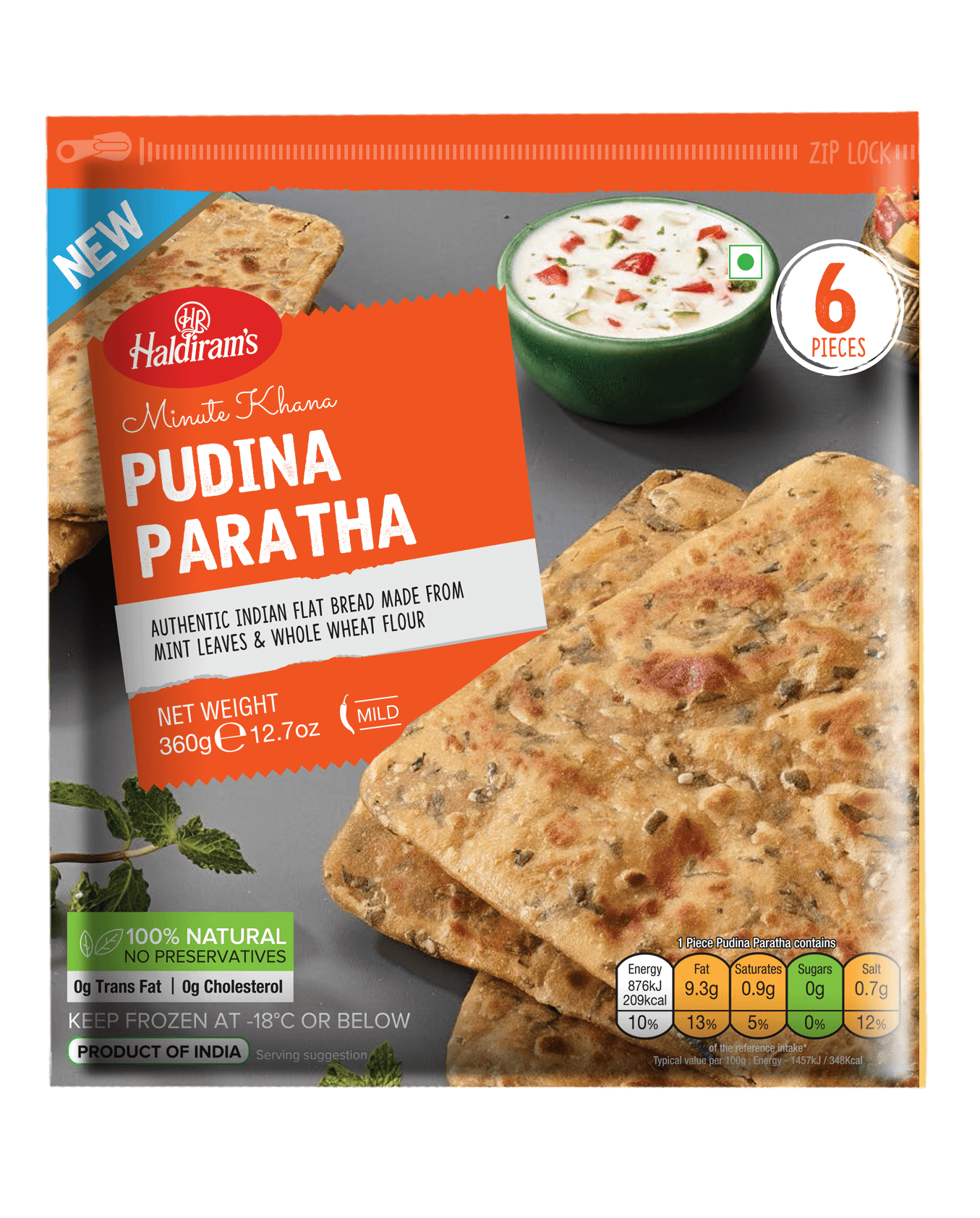 Haldiram Pudina Paratha 6 Pcs
