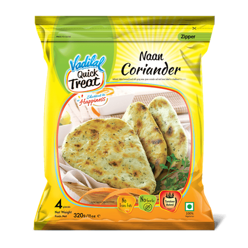 Vadilal Coriander Naan 4 Pcs