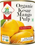 24 Mantra Organic Kesar Mango Pulp (CAN) - 850 Gm