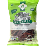 24 Mantra Organic Red Stick Chilli Whole - 200 GM