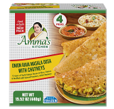 Amma's Kitchen Onion Rava Masala Dosa With Chutney - 4 Pcs (440 Gm)