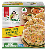 Amma's Kitchen Onion Uttapam With Chutney - 4 Pcs (440 Gm)