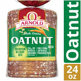 Arnold Whole Grains Oatnut Bread, Free from Artificial Preservatives (24 OZ)
