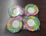 Decorative Diwali Diya With Wax - 4 Pcs