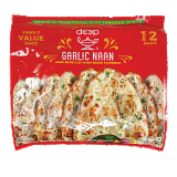 Deep Garlic Naan Family Pack - 12 Pcs (900 Gm)