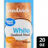 Great Value White Bread Loaf, 20 oz, 24 Count
