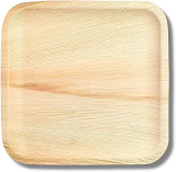 Palm Leaf Disposable Biodegradable Plate Square 7 Inch - 25-Pack