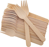 Plam Leaf Disposable Biodegradable Forks - 100 Pcs