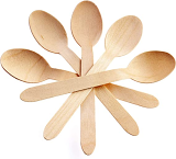 Plam Leaf Disposable Biodegradable Spoons - 100 Pcs