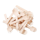 Plam Leaf Disposable Biodegradable Spork - 100 Pcs