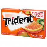 Trident Tropical Twist Sugar Free Gum - 14 Sticks