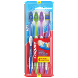 Colgate Extra Clean Flexible Grip Toothbrush, Medium, 4 Ct