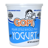 Gopi Indian Style Whole Milk Yogurt - 4 Lb (64 Oz)